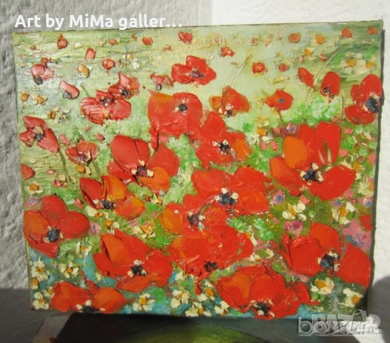> Макове, мак, картина, диптих -  Art by MiMa МиМа - картини, снимка 13 - Картини - 25977575