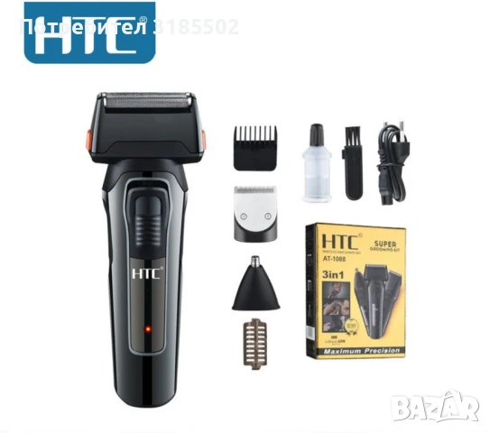 Машинка за подстригване 3в1,HTC,AT-1088, снимка 3 - Фризьорски принадлежности - 51095204