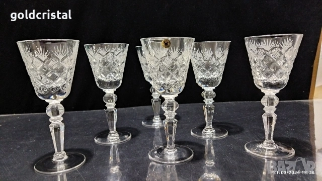 кристални чаши , снимка 3 - Антикварни и старинни предмети - 53929886