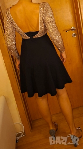 Официална рокля с пайети Fervente , снимка 4 - Рокли - 50026591