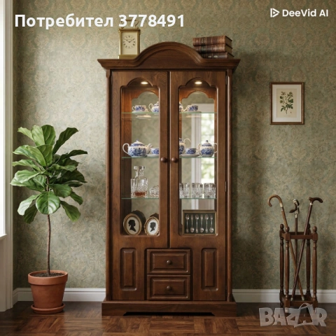 Красива дъбова витрина
