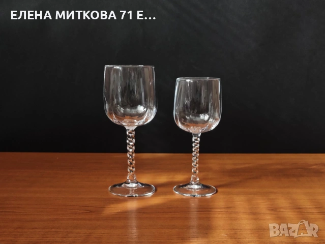 *Cristal d'arques * Франция 4 сервиза кристални чаши с различна вместимост, снимка 2 - Чаши - 54130729