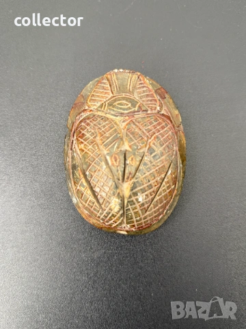 Скарабей / бръмбар от стеатит / камък. №7845, снимка 8 - Антикварни и старинни предмети - 53096790