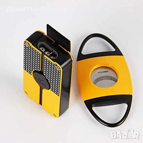 Cohiba подаръчен комплект от запалка с пънчър и ножица за пури, снимка 6 - Запалки - 50999036