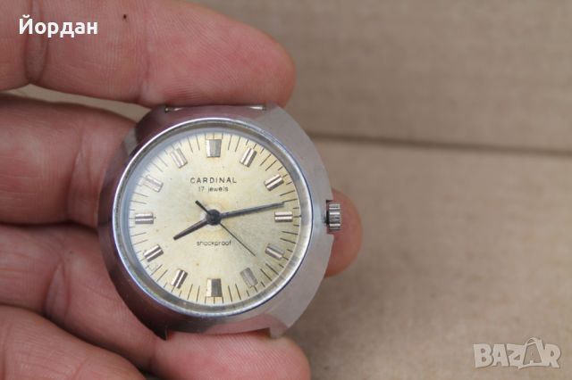 СССР мъжки часовник ''Cardinal''  17 камъка, снимка 12 - Мъжки - 45950240