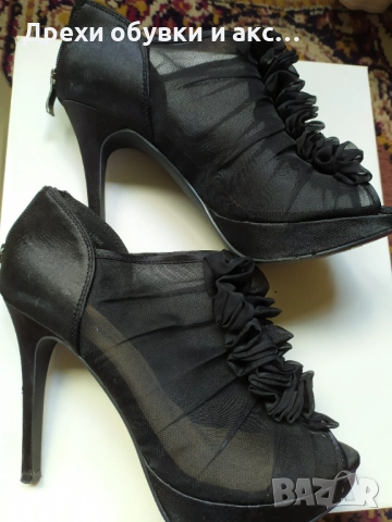Черни сандали на висок ток 37 номер обувани веднъж 20лв, снимка 7 - Сандали - 51827139