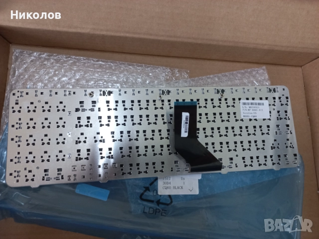 Клавиатура за лаптоп HP G60 Compaq CQ60 Черна / Black, снимка 2 - Части за лаптопи - 51764752