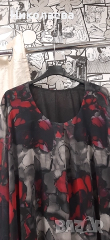 Макси Блуза от Ефирен Шифон в абстрактен десен!, снимка 5 - Туники - 52490730