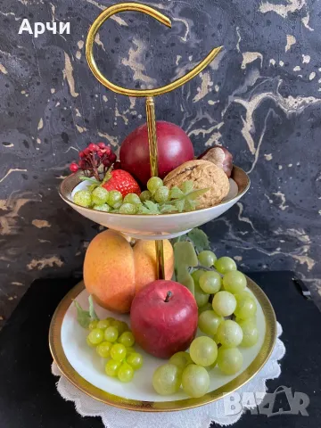 Баварски поднос на две нива, снимка 7 - Други ценни предмети - 49702538