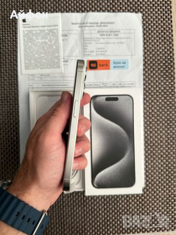 НОВ!!! 24М ГАР / ЛИЗИНГ / IPhone 15 Pro / 128Gb / White Titanium, снимка 7 - Apple iPhone - 46598664