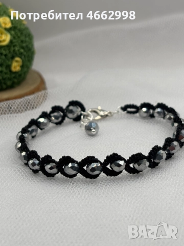 Ръчно изработени гривни Фриволите техника Цветове по избор, снимка 12 - Гривни - 52569818