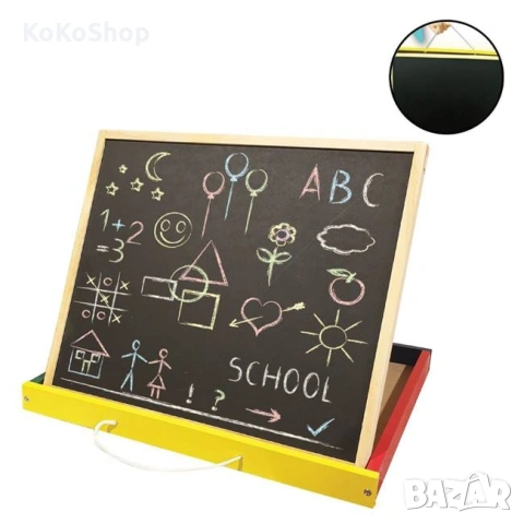 Дъска за рисуване с маркер или тебешир - двустранна дъска, снимка 2 - Образователни игри - 53683501