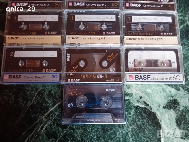 BASF лот 10 броя хромни аудио касети, снимка 3 - Декове - 53505275