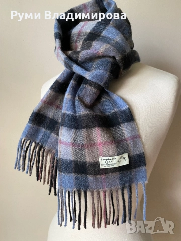Мъжки, кариран шал от 100 % кашмир/ вълна, снимка 10 - Шалове - 48382070