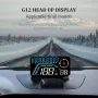 Car hud G12 GPS скоростомер, нов автомобилен дисплей, снимка 2