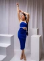 Елегантна синя рокля , снимка 3