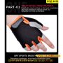 Еластични ръкавици без пръсти за колоездене или фитнес в черен цвят - КОД 4058, снимка 2