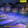 Многоцветна соларна лампа фойерверки многоцветна светлина, 200 LED, 8 режима - КОД 4471, снимка 13