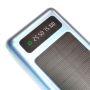 Външна батерия със соларен панел Power bank UKC 8412 30000 Mah кабел за зареждане 4в1 Син, снимка 12