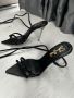 Дамски черни високи обувки, 38 номер, снимка 1 - Дамски обувки на ток - 45567026