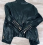 Кожено яке от естествена кожа с капси, снимка 8