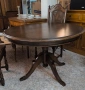 Кръгла дъбова маса + 4 стола, снимка 5