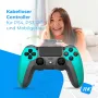 NK безжичен контролер за PS4 PS3 PC Mobile - безжичен контролер с двоен шок, 6-осова функция , снимка 5