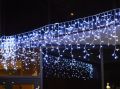 Коледна LED светлинна завеса, 100 процента водо и влаго защитена, Дължина: 3метра, Висулки: 60см, бя, снимка 1 - Декорация за дома - 45820863