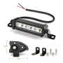2 броя Мини 9W LED бар за осветление с 3 диода - 12/24V, снимка 6