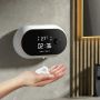 Дозатор за сапун с термометър и часовниK, 450 мл, 2000 mAh, Бял, снимка 1 - Други стоки за дома - 45880878