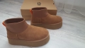 Нови дамски кожени високи боти UGG CLASSIC MINI DIPPER Shestnut р-р 39, снимка 4