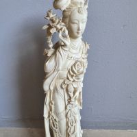 Фигура на Китайска принцеса от слонова кост, династия Цин, снимка 3 - Антикварни и старинни предмети - 45268378