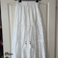 Нова разкошна дълга елегантна бяла ажурена ажур дантела дантелен ажур пола , снимка 2 - Поли - 45325195