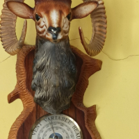 френски барометър муфлон за ловци и ценители, снимка 2 - Стенни часовници - 45058708