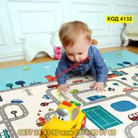 Сгъваемо детско килимче за игра, топлоизолиращо 180x200x1cm - модел Лондон и Писта - КОД 4132, снимка 4 - Други - 45509277