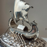 Сребърен макет-сребро 925 на гръцки античен кораб, снимка 4 - Други - 44941049