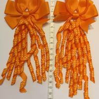 Оранжеви панделки на точици, снимка 2 - Други - 45269341