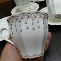 Стар български костен порцелан Бононя чаши за чай , снимка 7 - Антикварни и старинни предмети - 45812063