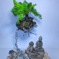 Аранжировка уникат - Буда с висящото дърво, снимка 4 - Декорация за дома - 45092902