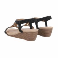 Дамски сандали на клин, 2цвята , снимка 8 - Сандали - 45515497
