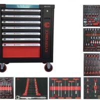 Професионален Шкаф с инструменти EVERFORCE със 7 чекмеджета и отделение за закачане на инструменти, снимка 1 - Шкафове и рафтове - 45890279