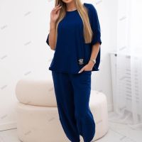 Дамски памучен комплект блуза + панталон, 3цвята , снимка 8 - Комплекти - 45656883