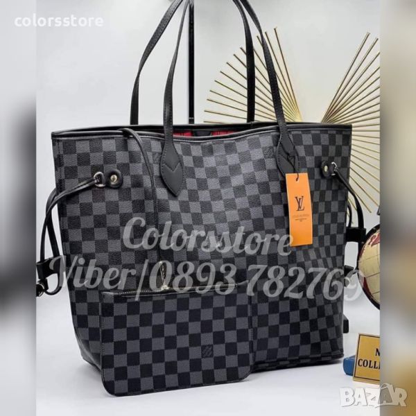 Черна чанта Louis Vuitton Neverfull-SG671m, снимка 1