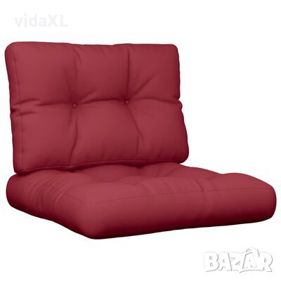 vidaXL Палетни възглавници, 2 бр, виненочервени, текстил(SKU:314507, снимка 1