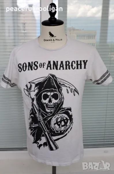 Sons Of Anarchy MC Unisex White Motorcycle T-Shirt Size M, снимка 1