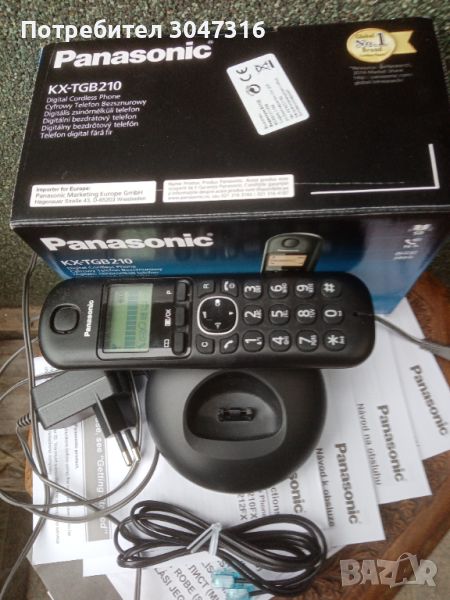 Телефон (стационарен) PANASONIC с безжична (подвижна) слушалка., снимка 1
