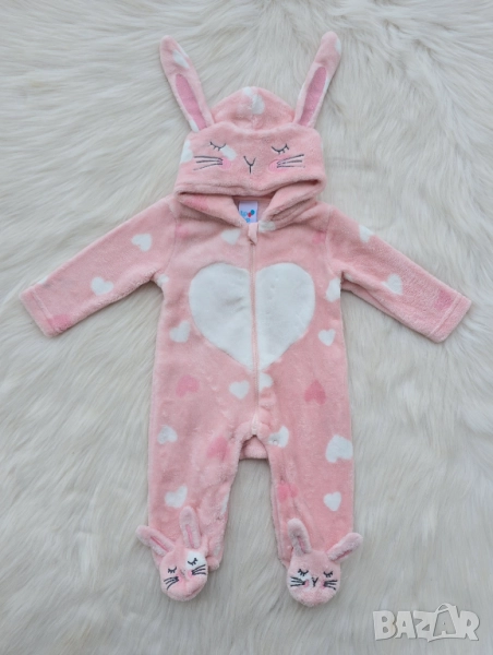 Бебешки ромпър Зайче 0-3 месеца, снимка 1