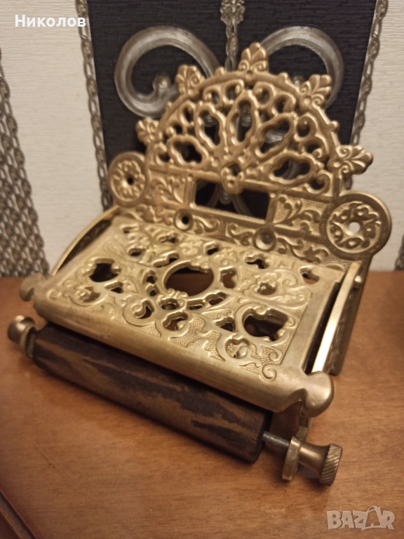 Месингов държач за тоал. хартия, снимка 1