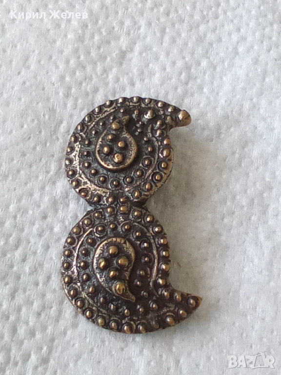 Стара брошка пафти бронзов накит 52547, снимка 1
