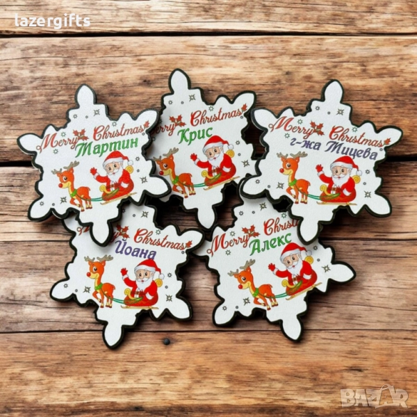 Коледни магнити СНЕЖИНКИ, снимка 1